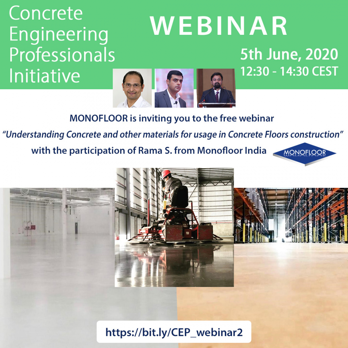 webinar: &quot;Understanding Concrete and other materials for usage in Concrete Floors construction&quot;